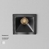 Миниатюра фото встраиваемый светодиодный светильник maytoni alfa led dl043-01-10w3k-sq-b-1 | 220svet.ru